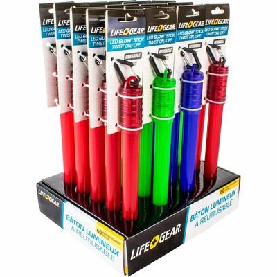 Dorcy 413678CT LED Reusable Glow Stick, 3 Day Glow Time, Assorted - Case of 1000 DCY413678CT