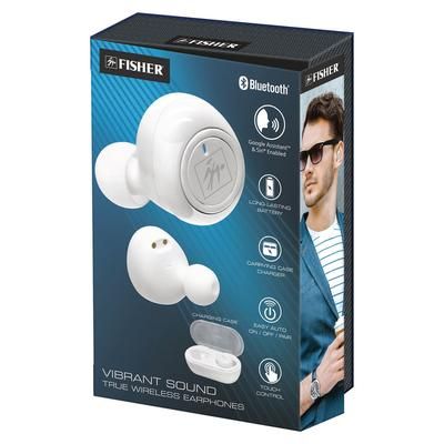 Fisher FTW210W Vibrant Sound True Wireless Earphones, White MIGFTW210W