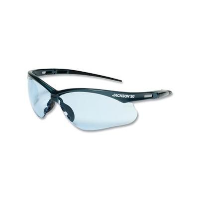 Jackson Safety SG Series Safety Glasses, Light Blue, Polycarbonate, Hardcoat Lens, Blue (138-50011)