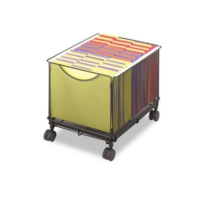 Safco 5211BL Onyx Mesh Mobile File Cube, 13.5w x 16.75d x 13h, Black SAF5211BL