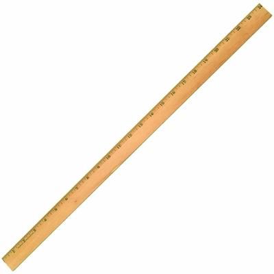 Charles Leonard 77324 Office Ruler, 24" Length 1.3" Width, Wood, Metal, Brown LEO77324