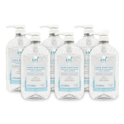 Highmark Original Hand Sanitizer, Fresh Scent, 32 Oz, Clear, Case Of 6 Bottles
