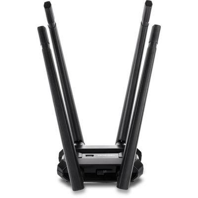 TRENDnet AC1900 High Power Dual Band Wireless USB Adapter, TEW-809UB, Stream 4K HD Video, Windows Compatible, USB 3.0 to USB Type A, Black
