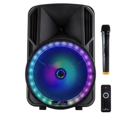 Befree Sound Bluetooth Rechargeable Wireless Pa Party Speaker With Reactive Leds, Black