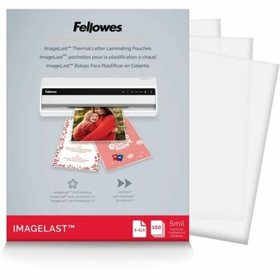 Fellowes Laminating Pouches, Glossy, 5 Mil Thick, Clear, Pack Of 150