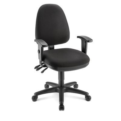 Workpro Patriot Multifunction Ergonomic Fabric Task Chair, Black, Bifma Compliant