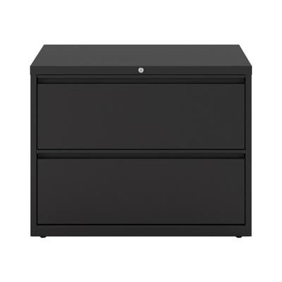 Workpro 36"w X 18-5/8"d Lateral 2-Drawer File Cabinet, Black
