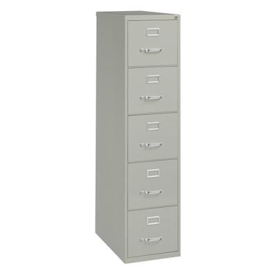 Workpro 26-1/2"d Vertical 5-Drawer File Cabinet, Light Gray