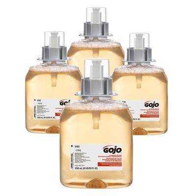 Gojo Fmx-12 Luxury Antibacterial Foam Hand Soap Wash, Fresh Fruit Scent, 42.27 Oz, Carton Of 4 Bottles