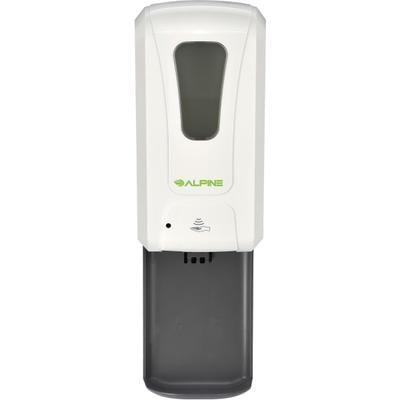Alpine Wall Mount Automatic Gel Hand Sanitizer Dispenser, 18-1/8"h X 6"w X 4-1/2"d, White