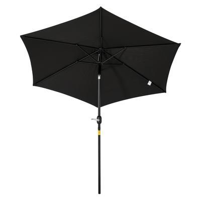 TEMU Garden Parasol Umbrella With Tilt And , Outdoor Sunshade Shelter With Aluminium Frame