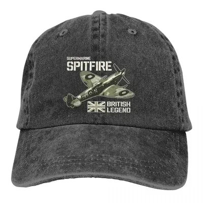 Casquette d'été pare-soleil avion de chasse avion RAF WW2 avion casquettes britanniques Spitfire Cowboy chapeau à visière camionneur papa chapeaux