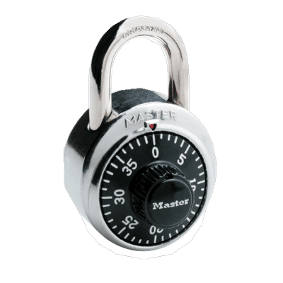 Master Lock Combination Padlock, Black/chrome