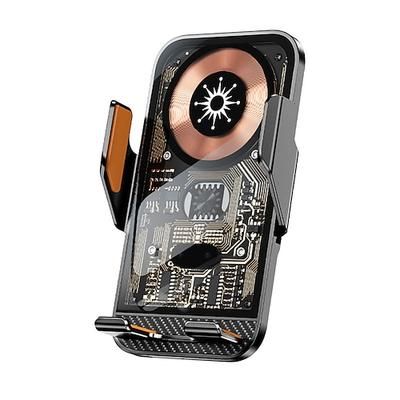 Supporto per telefono con caricabatterie rapido wireless per auto automatico da 15 W, supporto per auto per iPhone 16 15 14 13 12 Samsung Huawei Xiaomi LG, ricarica wireless a induzione infrarossa Qi