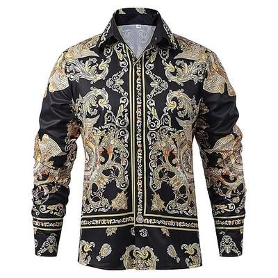 Retrò Vintage Anni '80 Camicia Hippie Retrò Costume Per uomo Mascherata Feste Casual Quotidiano Parata dell'Orgoglio Adulti Camicia