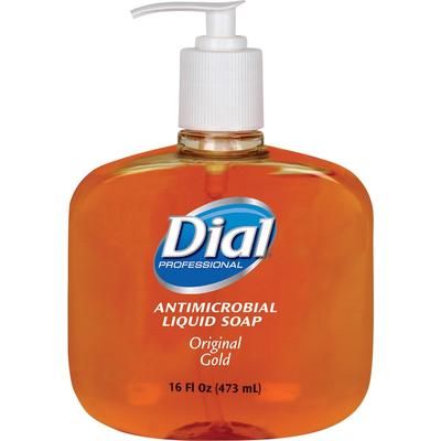 Dial Professional 80790 Liquid Hand Soap, Anti-microbial, 16oz, Gold DPR80790