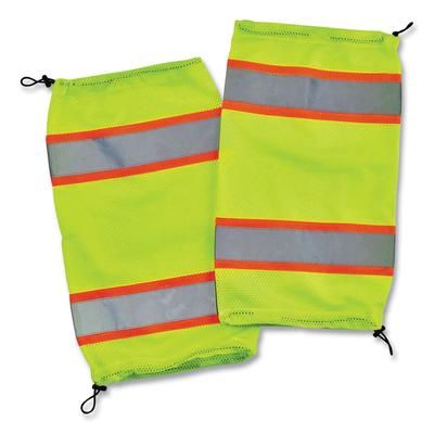 ergodyne GloWear 8009 Class E Two-Tone Mesh Leg Gaiters, One Size Fits Most, Lime (EGO29093)