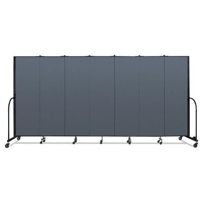 Screenflex Portable Room Divider, 13 ft 1" x 0.75" x 6 ft, Vinyl/Fiberglass/Steel, Blue (SCXCFSL607DB)