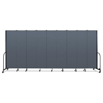 Screenflex Portable Room Divider, 16 ft 9" x 0.75" x 7 ft 4", Vinyl/Fiberglass/Steel, Blue (SCXCFSL749DB)