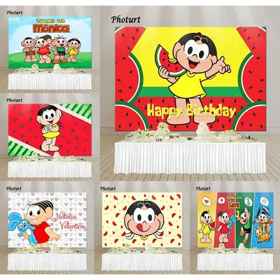 PHOTURT Magali Festa Watermelon Backdrop Kids 1st Birthday Background Red Sweet Melon Vinyl Photo