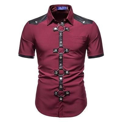 Punk Gotico Blusa / Camicia Tinta unica Costume Per uomo Mascherata Evento / Festa Adulti Blusa