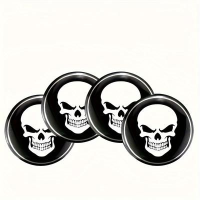 TEMU 4-pack Metal Center Caps For Vehicles, Fits Multiple Models - 5.6cm/2.2-inch Diameter Wheel Emblem Trim For Cars, Motorcycles, Trucks, Suvs