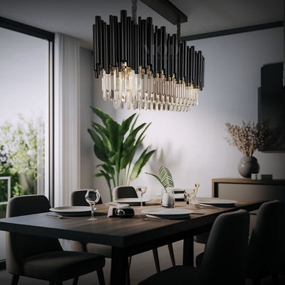 Obsidian Pendant | Luxury Crystal Pendant | Medium / Warm White (3000k) | MOD LIGHTING