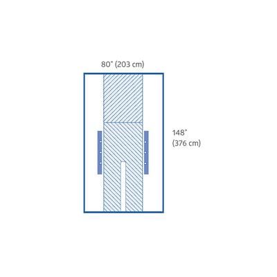Medline Cardiovascular Split/Hybrid Drape, Sterile, 10/CS (DYNJP4141)