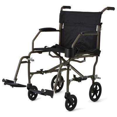Medline Ultralight Transport Chair, Silver, 1 EA (MDS808200F3S)