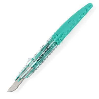 Medline Disposable Safety Scalpel with Stainless Steel Blade, Sterile, No. 10, 10/BX (MDS15310)