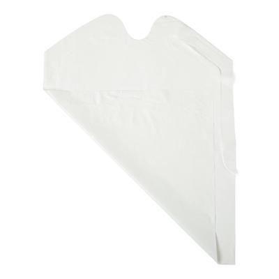 Medline Disposable Waterproof Plastic White Bibs, 15" x 20", 500/CS (NON24267A)