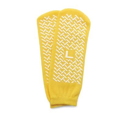 Medline Fall Prevention Patient Slippers, Yellow, Size L, 48/CS (MDTPS4B04FPY)
