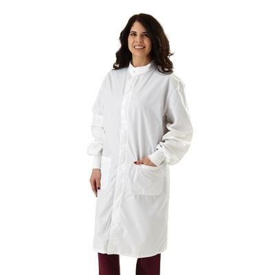 Medline Fluid-Resistant Unisex Antistatic Lab Coat, White, Size 2XL, 1 EA (6620BLHXXL)