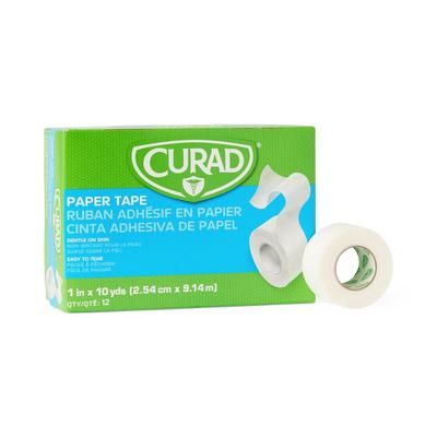 Curad Paper Medical Adhesive Tape, 1" x 10 yd., 12/BX (NON270001Z)
