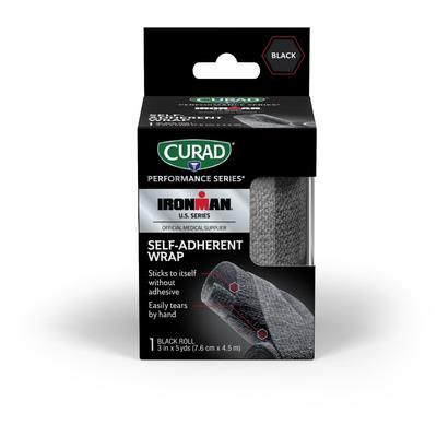 Curad Performance Series IRONMAN Self-Adherent Wrap, Black, 3", 1 EA (CURIM5054H)