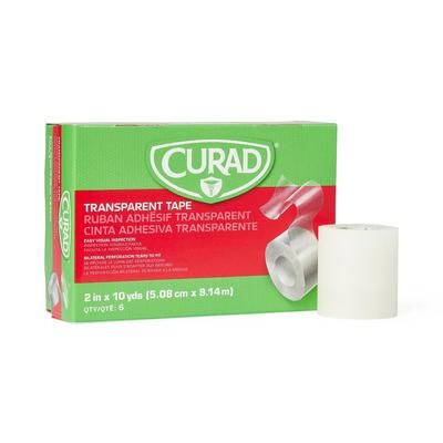 Curad Transparent Plastic Medical Adhesive Tape, 2" x 10 yd., 6/BX (NON270202Z)