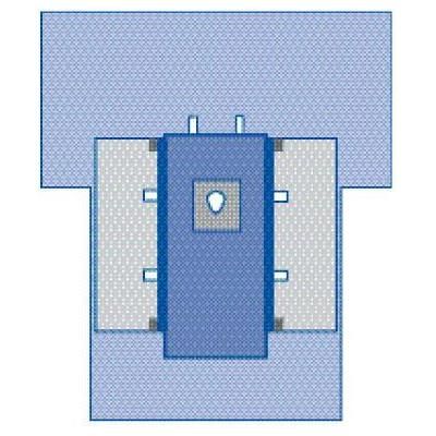 Medline Orthomax Hip Drape with Pouches, 1 EA (DYNJP8211H)