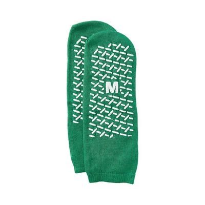 Medline Single-Tread Patient Slippers, Green, Size M, 48/CS (MDT211218MI)