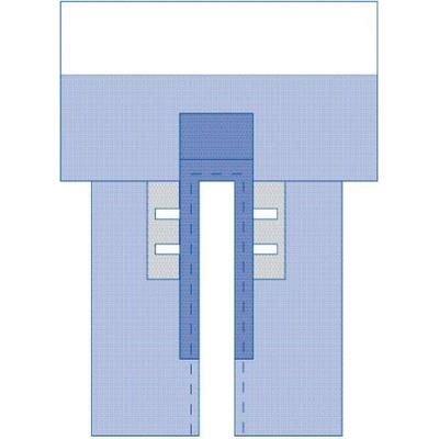 Medline Sterile Cardiovascular Split Drape with 2 Pouches and Clear Anesthesia Screen, 102" x 135" x 87", 12/CS (DYNJP4008)