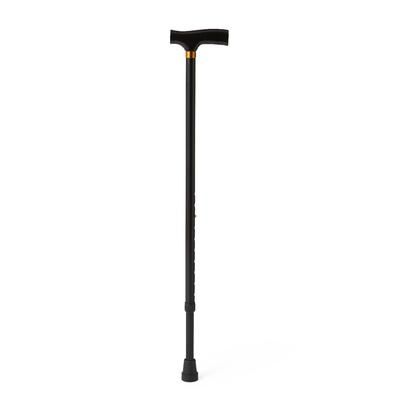 Medline T-Handle Cane, Black Aluminum, 6/CS (MDS86435B)