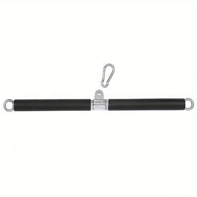 TEMU Adjustable High-pulley Lat Pulldown Bar With Bearings - Gray Ergonomic Weight Training Equipment For Home Gym, Upper & Cardio Workouts