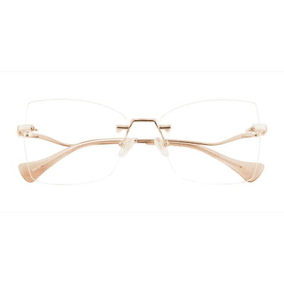 Unisex s horn Gold Metal Prescription eyeglasses - Eyebuydirect s Brimstone