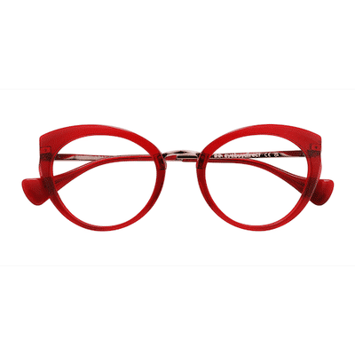 Female s horn Red Acetate,Metal Prescription eyeglasses - Eyebuydirect s Admiral