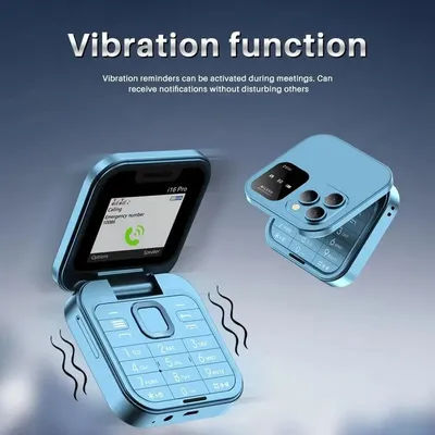 BUDI i17 Mini Dual SIM Card Fold Mobile Phone German style Video Flashlight Player Voice Magic Cellphones Box FMRadio Small Flip