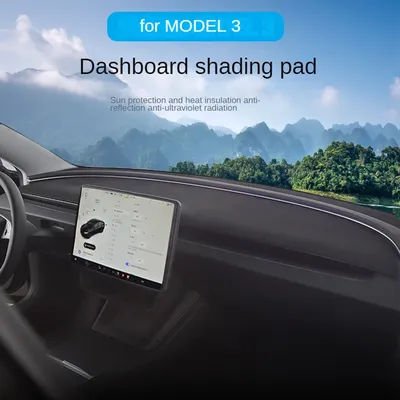 Couverture de tableau de bord Anti-UV pour Tesla modèle 3 Y Highland 2024 2023 2022, accessoires de Console centrale, tapis de protection, pare-soleil