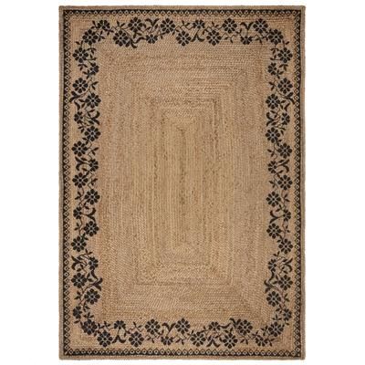 Tappeto da salotto in juta beige 120x170 cm