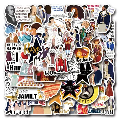 10/30/55PCS Musical Hamilton Stickers Decals For Notebook Phone Fridge Guitar Suitcase Bike DIY Decoration Funny Graffiti Toys