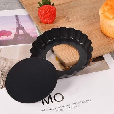 TEMU 9pcs, Mini Tart Pans With Removable Bottom, Round Nonstick Pan, Mini Pie Pans, Mini Tart Shells, Bakeware For Pies, Mousse Cakes, Dessert Baking