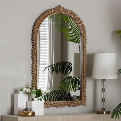 Caitlin Antique Gold Finished Wood Arch Accent Wall Mirror by Wholesale Interiors INC in Antique Gold (Size ONE SIZE)