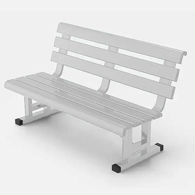 Putterman Court Rest Aluminum Bench with Back Court Equipment White